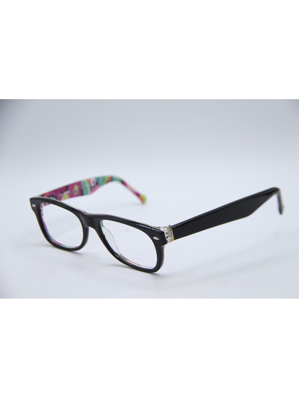 Vera Bradley Leigh Cs Va Va Bloom Vvb Black Purple Authentic Eyeglasses 51-18